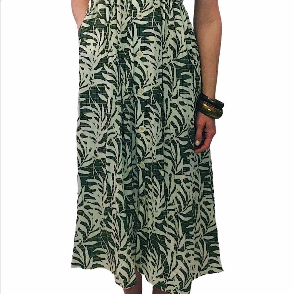 NWT THEKORNER PARIS Tropical Print Midi Dress - Picture 4 of 5